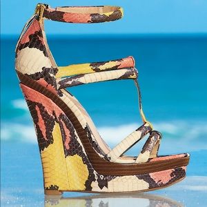 Rachel Zoe Snakeskin Wedges